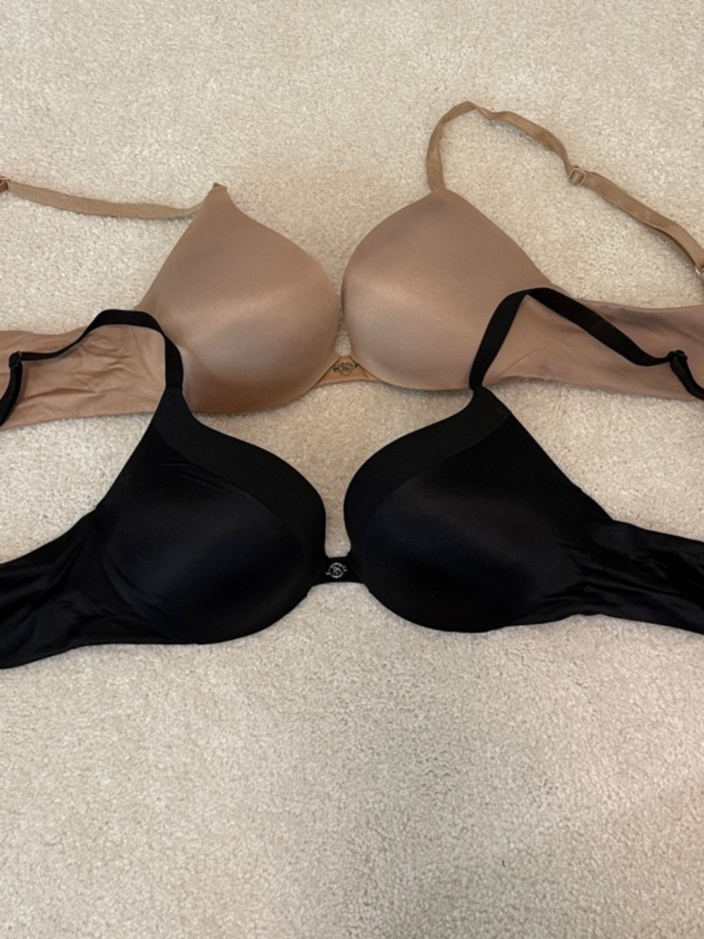Victorias Secret Push Up Bras - Black and Nude